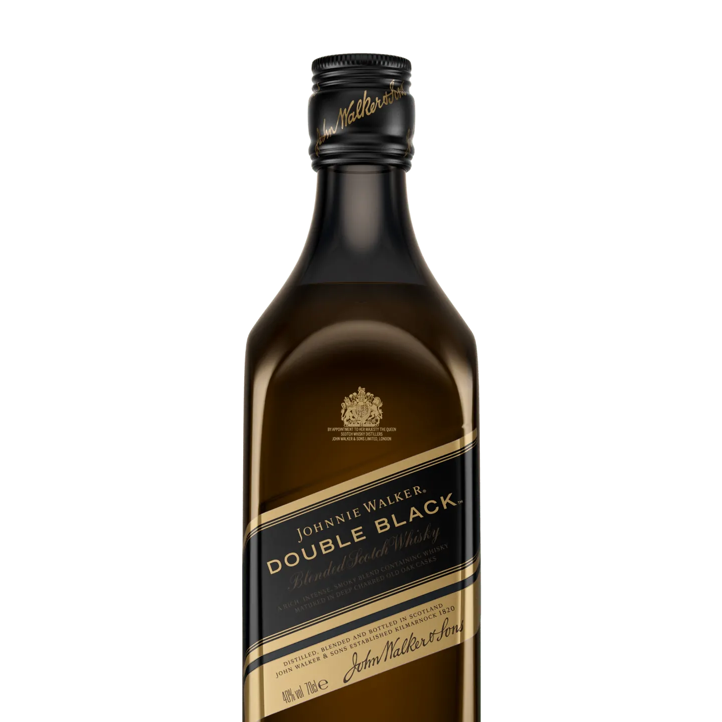 Johnnie Walker Double Black Blended Scotch Whisky Halffront